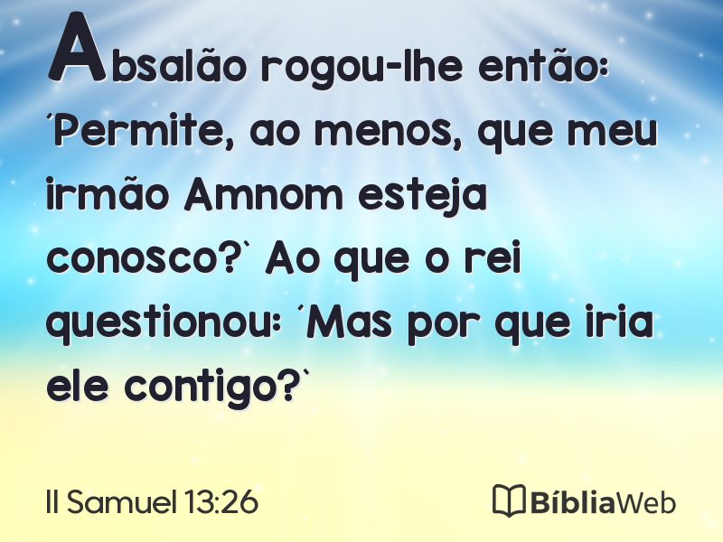 II Samuel 13:26 em imagem para compartilhar