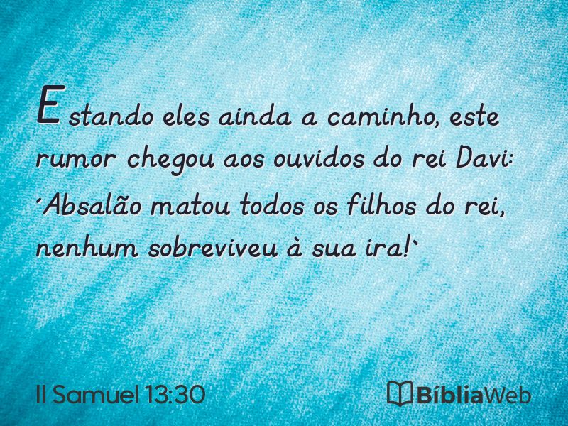 II Samuel 13:30 em imagem para compartilhar