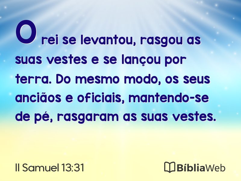 II Samuel 13:31 em imagem para compartilhar