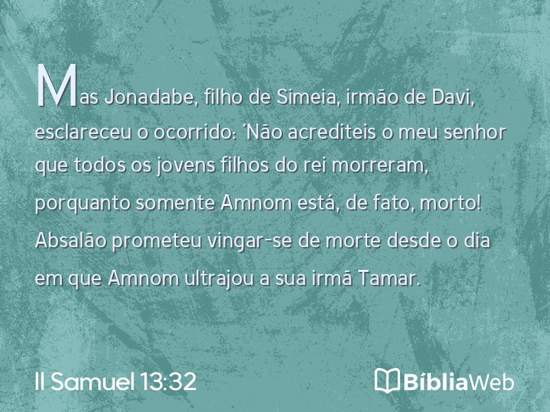II Samuel 13:32 em imagem para compartilhar