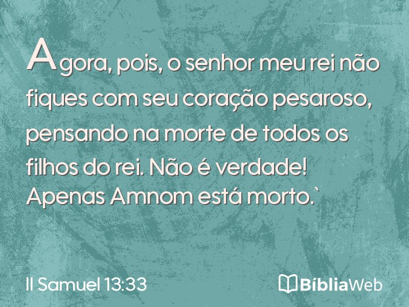 II Samuel 13:33 em imagem para compartilhar