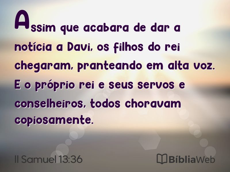 II Samuel 13:36 em imagem para compartilhar