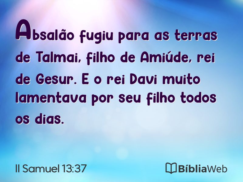 II Samuel 13:37 em imagem para compartilhar