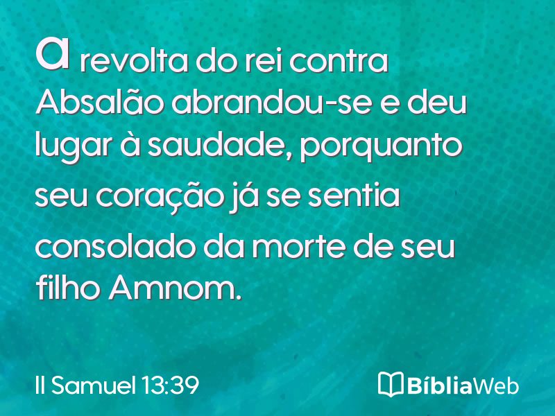 II Samuel 13:39 em imagem para compartilhar