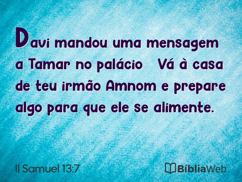 II Samuel 13:7 em imagem para compartilhar
