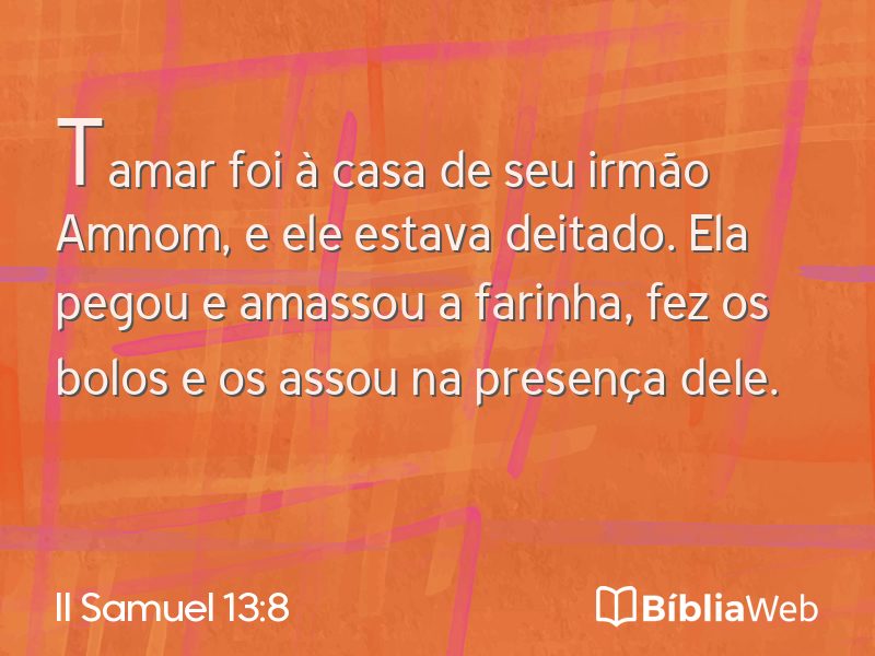 II Samuel 13:8 em imagem para compartilhar