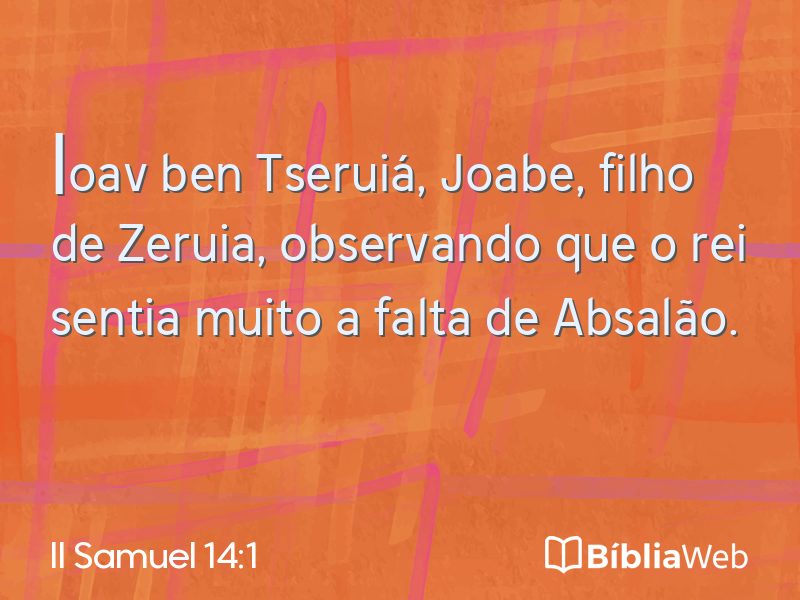 II Samuel 14:1 em imagem para compartilhar