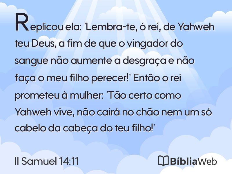 II Samuel 14:11 em imagem para compartilhar