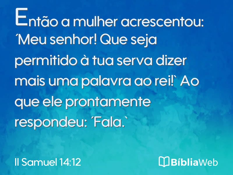 II Samuel 14:12 em imagem para compartilhar