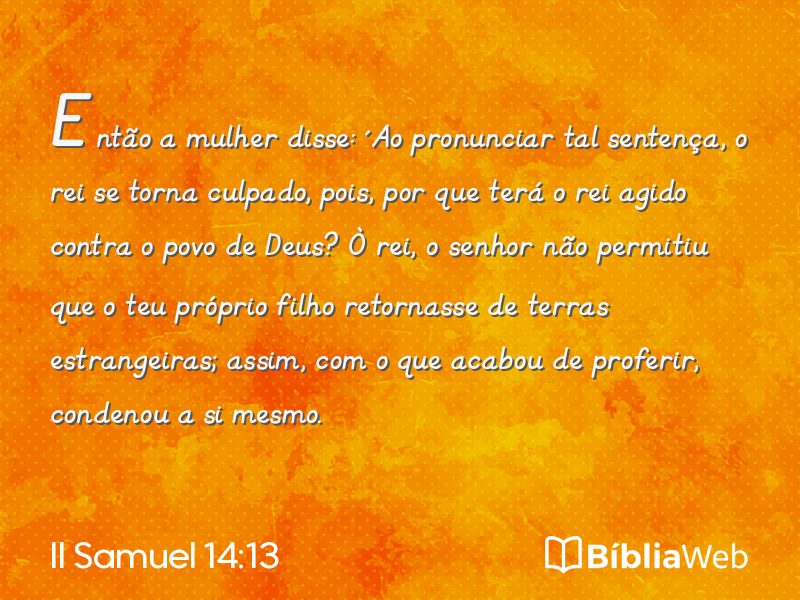 II Samuel 14:13 em imagem para compartilhar