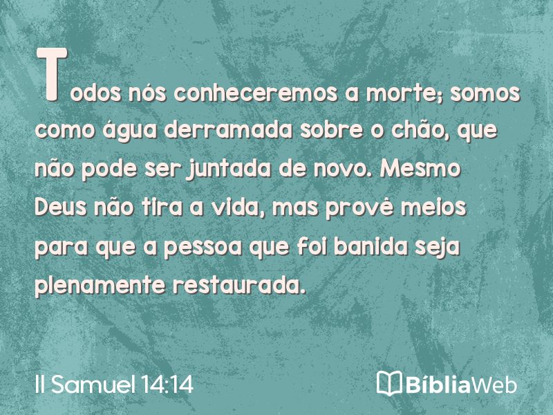II Samuel 14:14 em imagem para compartilhar