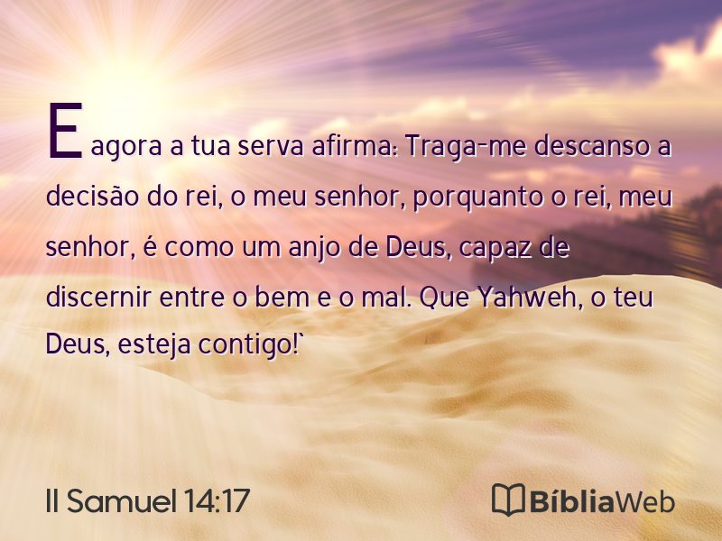 II Samuel 14:17 em imagem para compartilhar