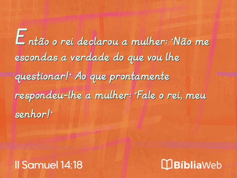 II Samuel 14:18 em imagem para compartilhar