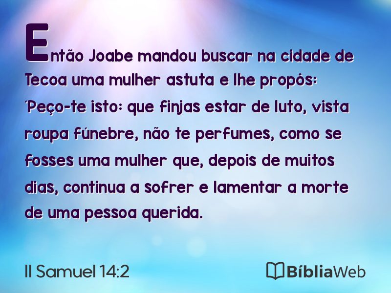 II Samuel 14:2 em imagem para compartilhar