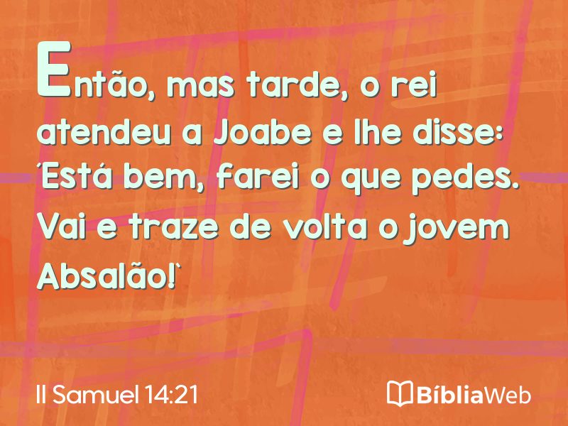 II Samuel 14:21 em imagem para compartilhar