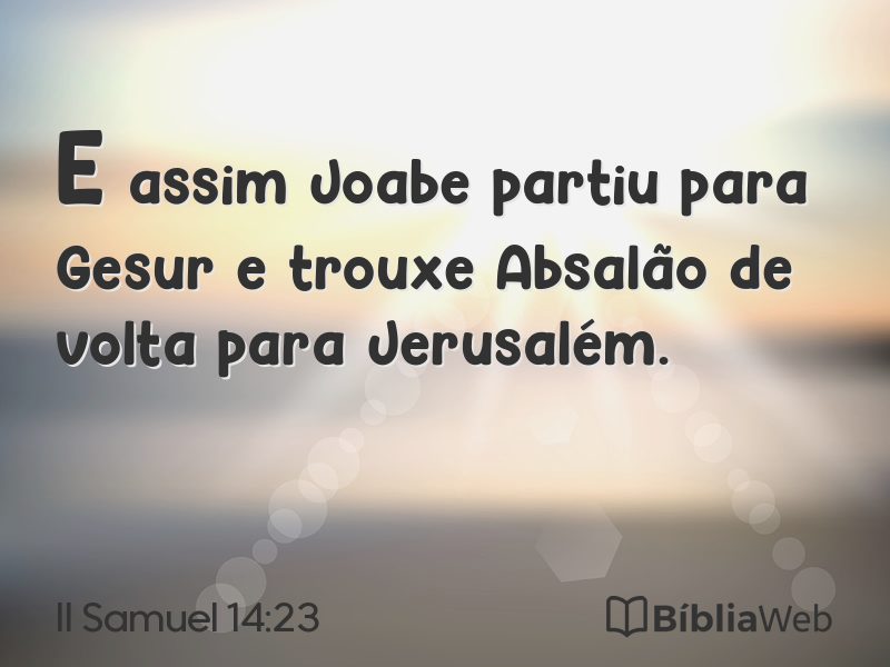 II Samuel 14:23 em imagem para compartilhar