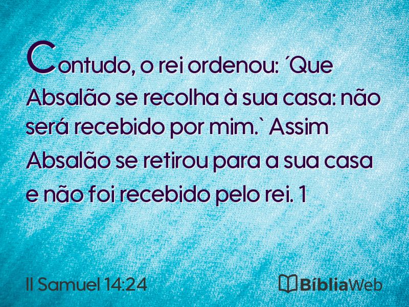 II Samuel 14:24 em imagem para compartilhar
