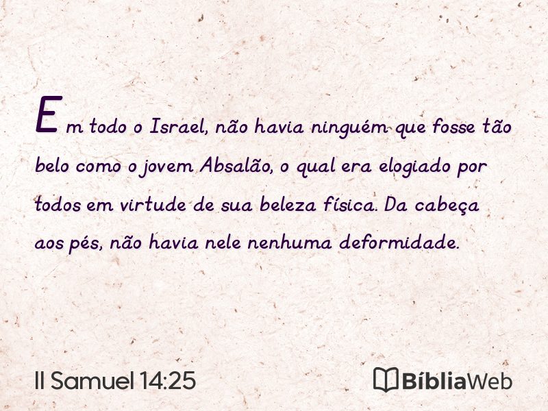 II Samuel 14:25 em imagem para compartilhar