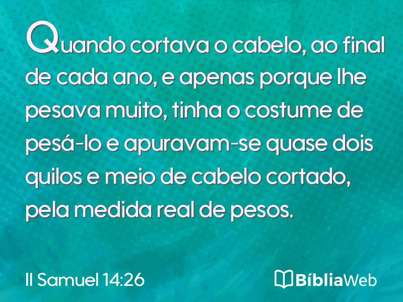 II Samuel 14:26 em imagem para compartilhar