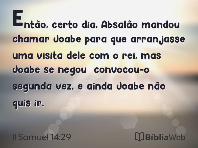 II Samuel 14:29 em imagem para compartilhar