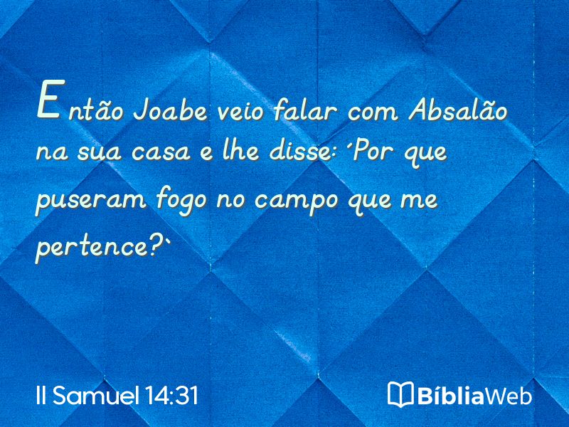 II Samuel 14:31 em imagem para compartilhar