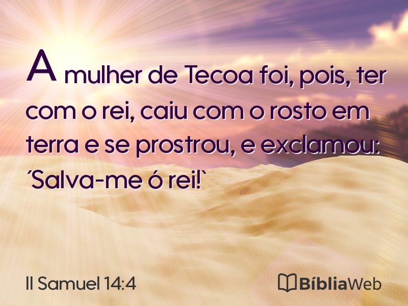 II Samuel 14:4 em imagem para compartilhar