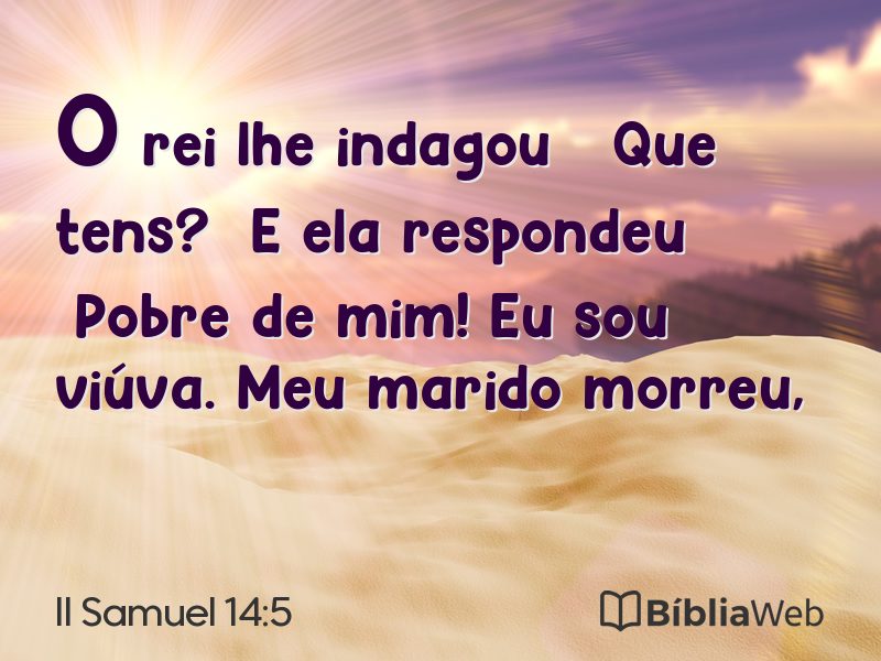 II Samuel 14:5 em imagem para compartilhar