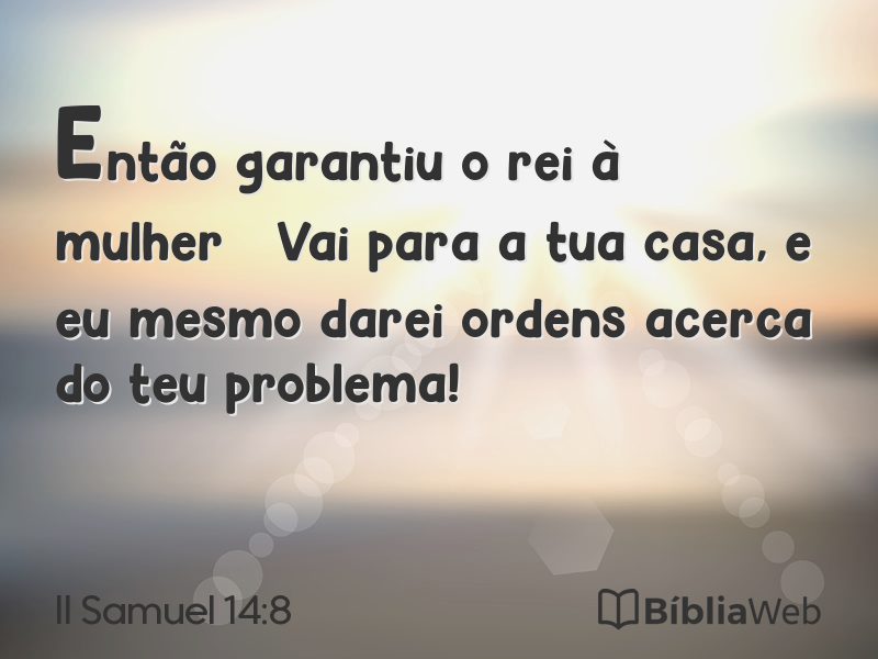 II Samuel 14:8 em imagem para compartilhar