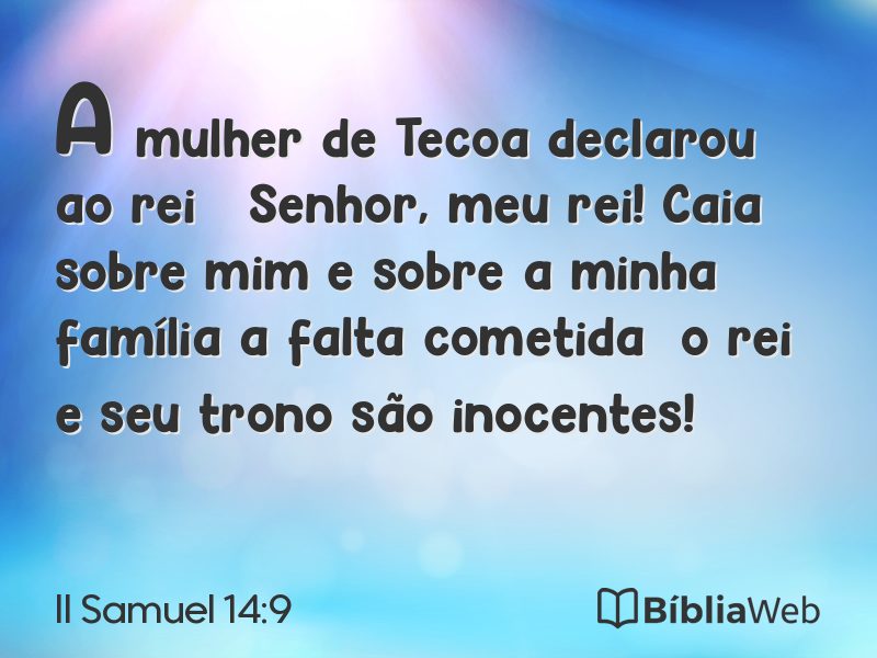 II Samuel 14:9 em imagem para compartilhar