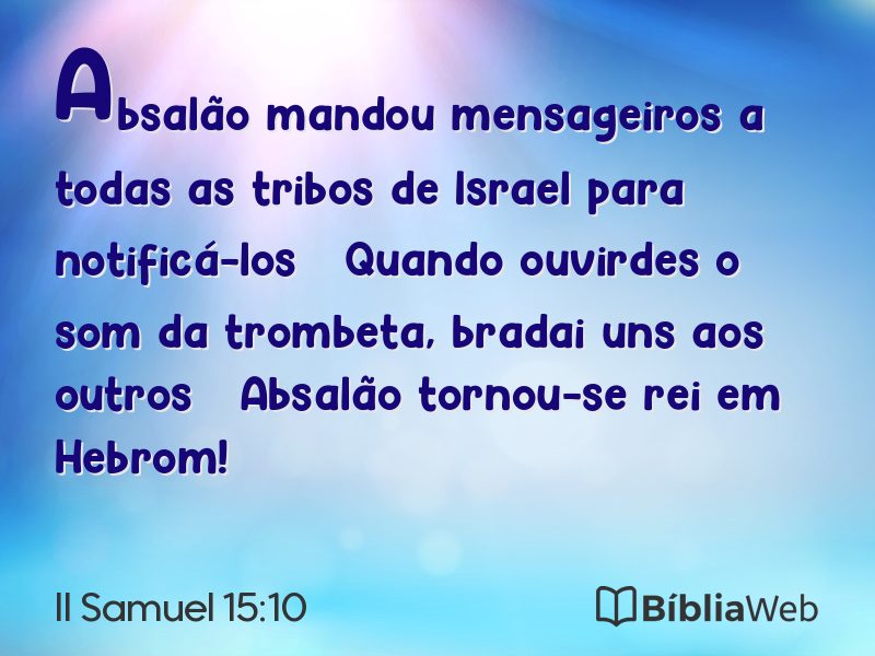 II Samuel 15:10 em imagem para compartilhar