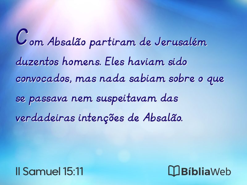 II Samuel 15:11 em imagem para compartilhar