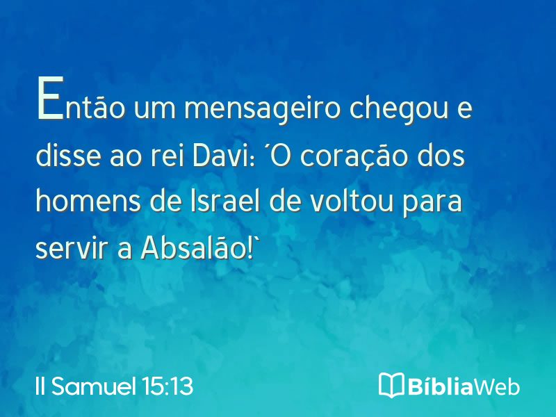 II Samuel 15:13 em imagem para compartilhar