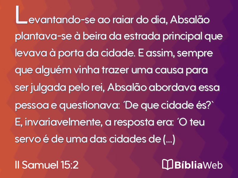 II Samuel 15:2 em imagem para compartilhar