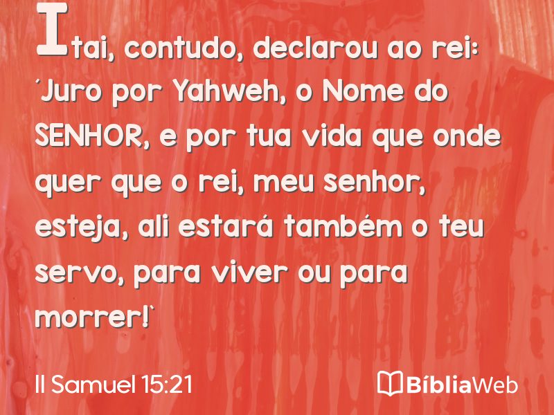 II Samuel 15:21 em imagem para compartilhar