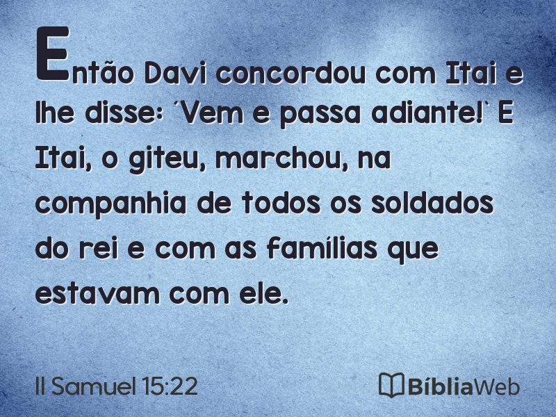 II Samuel 15:22 em imagem para compartilhar