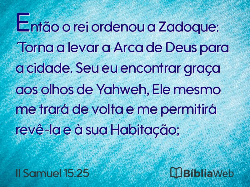 II Samuel 15:25 em imagem para compartilhar