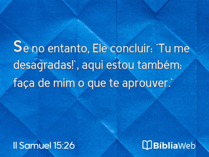 II Samuel 15:26 em imagem para compartilhar