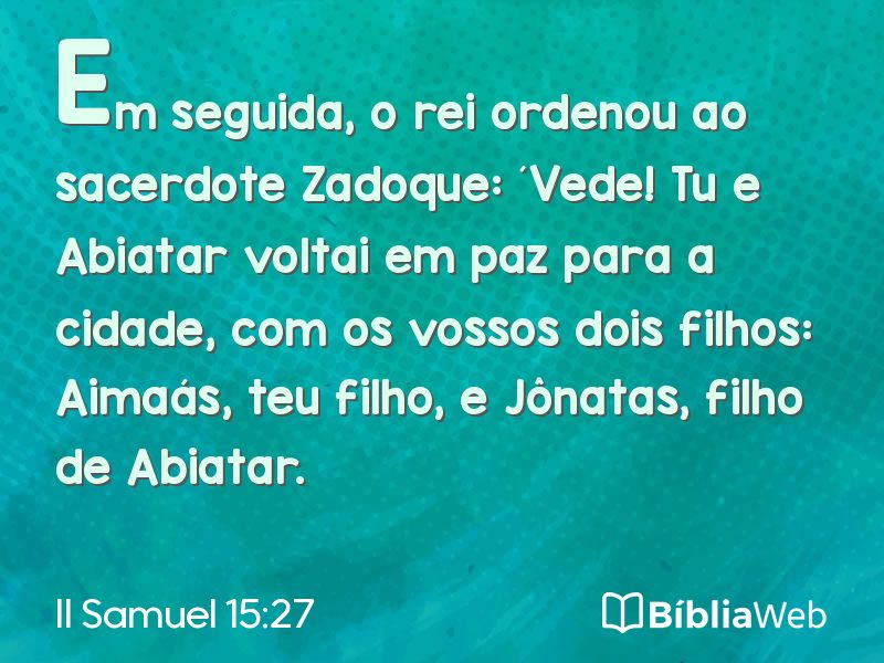 II Samuel 15:27 em imagem para compartilhar