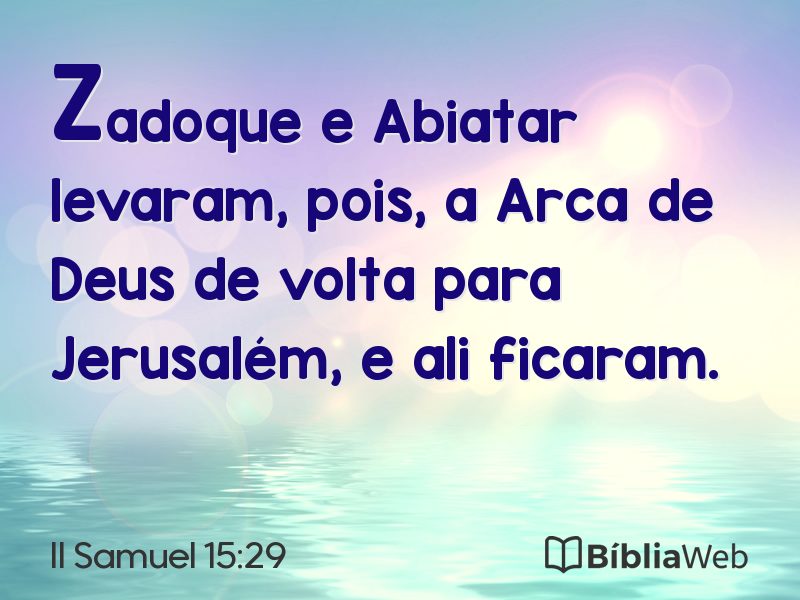 II Samuel 15:29 em imagem para compartilhar