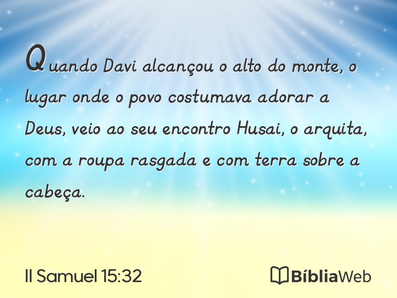 II Samuel 15:32 em imagem para compartilhar