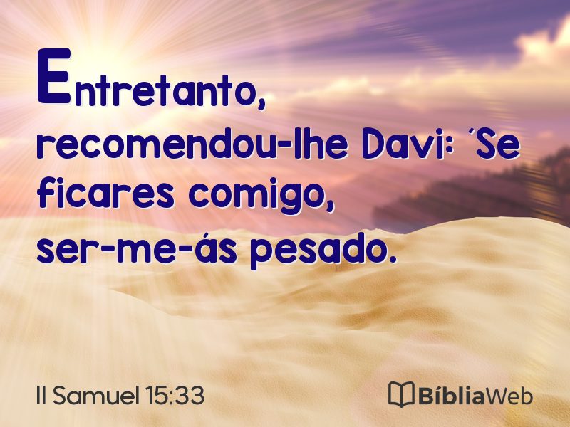 II Samuel 15:33 em imagem para compartilhar