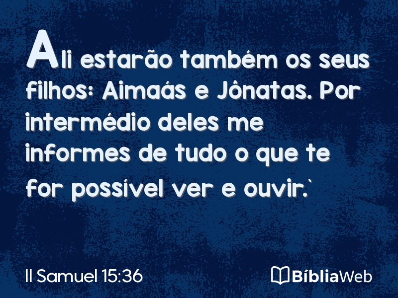 II Samuel 15:36 em imagem para compartilhar