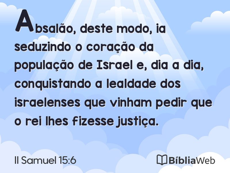 II Samuel 15:6 em imagem para compartilhar