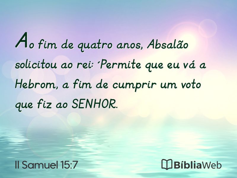 II Samuel 15:7 em imagem para compartilhar