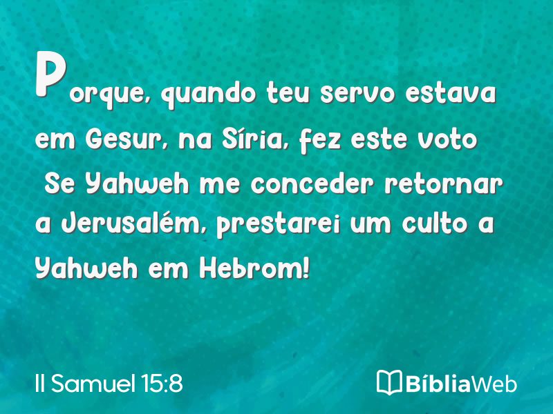 II Samuel 15:8 em imagem para compartilhar