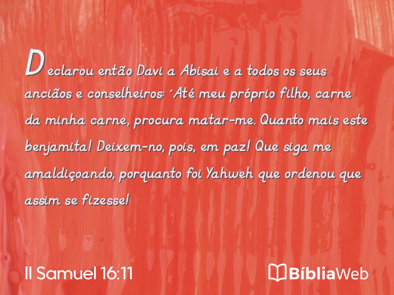 II Samuel 16:11 em imagem para compartilhar