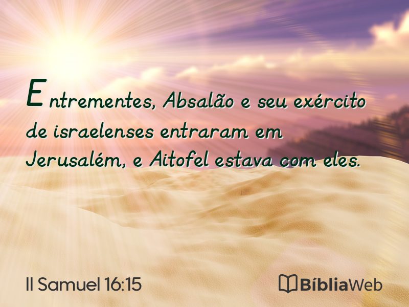 II Samuel 16:15 em imagem para compartilhar