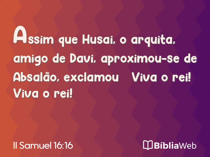 II Samuel 16:16 em imagem para compartilhar
