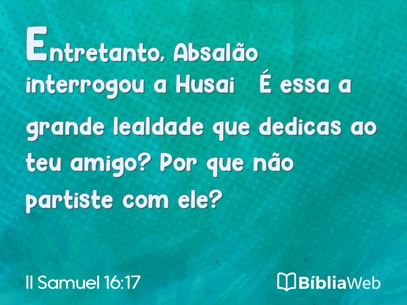 II Samuel 16:17 em imagem para compartilhar