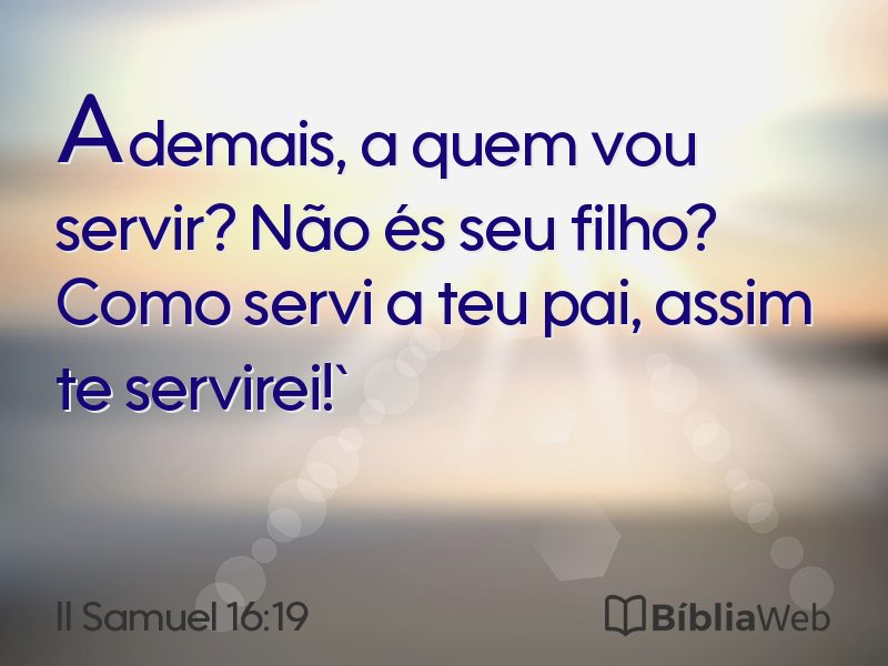 II Samuel 16:19 em imagem para compartilhar